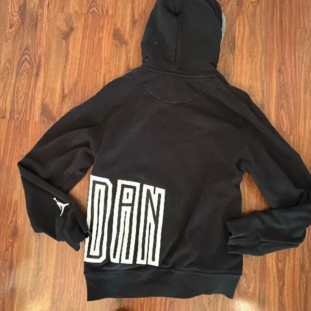 Michael Jordan black white gray hoodie sweatshirt mens hoodie. Size s